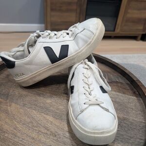 Veja White and Black Sneakers (Size 42)